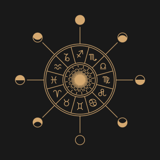 The Zodiac signs & Moon phases T-Shirt