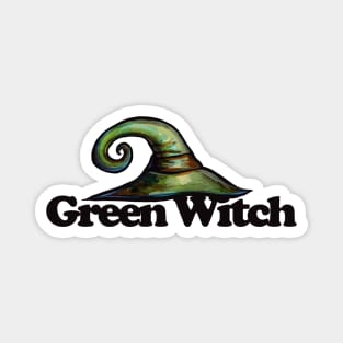 Green Witch Green Hat Magnet