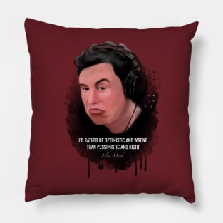 Elon musk motivational quote Pillow