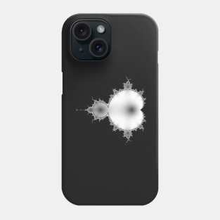 Basic Monochrome Mandelbrot Phone Case