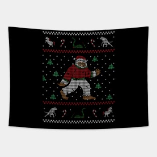 Funny Bigfoot Ugly Christmas Sweater Sasquatch Tapestry