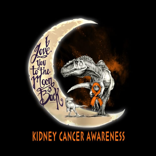 kidney cancer moon dinosaur by TeesCircle