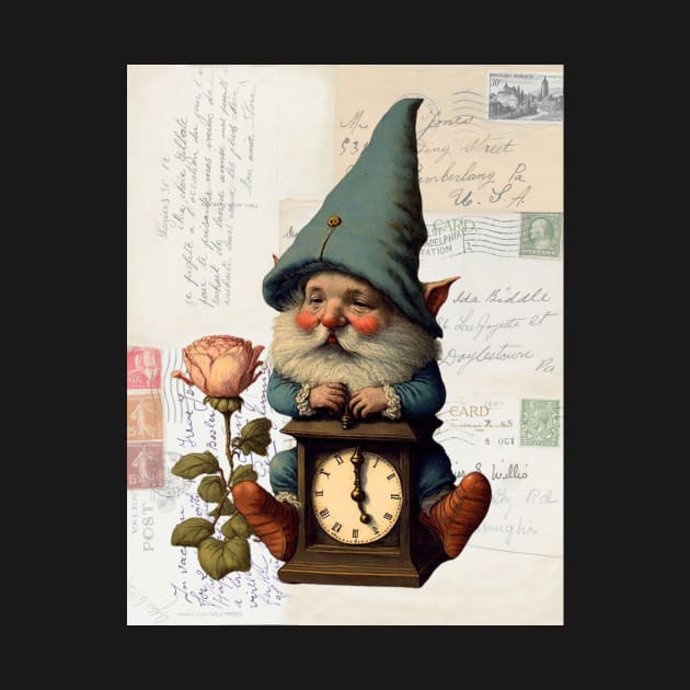 Vintage Gnome on Antique Postcards by missdebi27