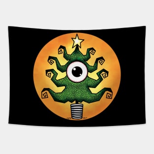 'Big Eye' Christmas Tree Monster Tapestry