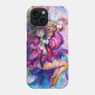 MUSICAL PINK CLOWN WITH OWL AND MUSIC NOTES Phone Case