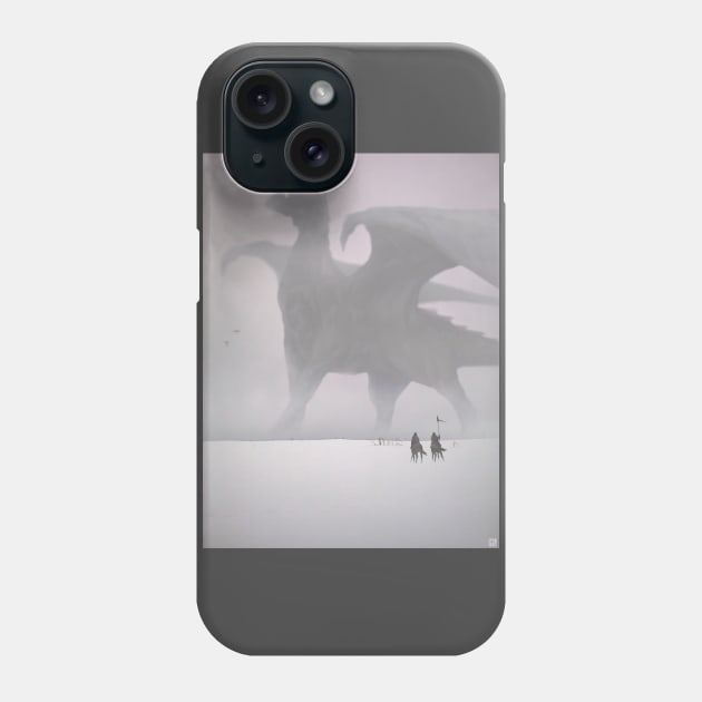 In winter, a dragon Phone Case by paintedmonk