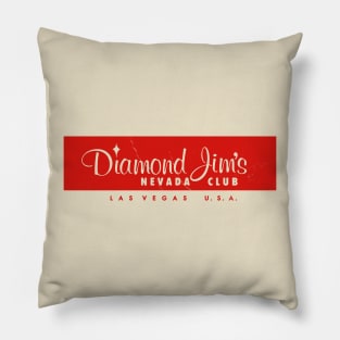 Retro Vintage Diamond Jim's Nevada Club Las Vegas Pillow