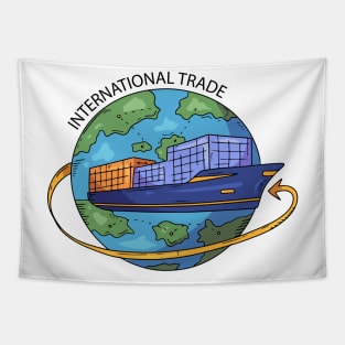 International Trade Concept Tapestry