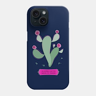 Pastel green bald cactus Phone Case