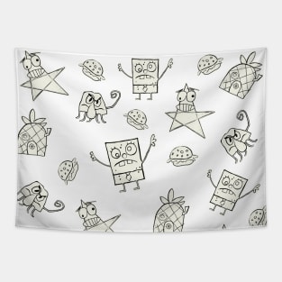 Doodle Bob Pattern Tapestry