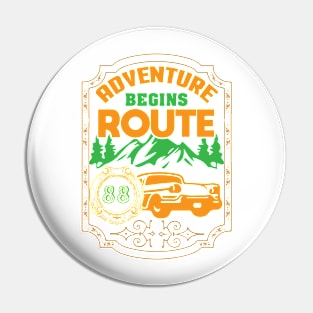 Adventure begins route Pin