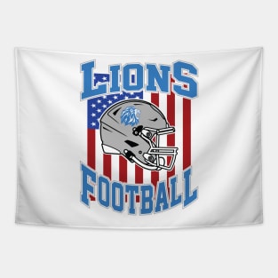 Retro Lions Football Tapestry