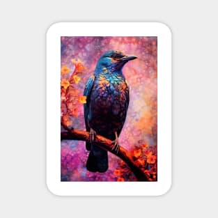 Starling bird painting colors art #starling Magnet