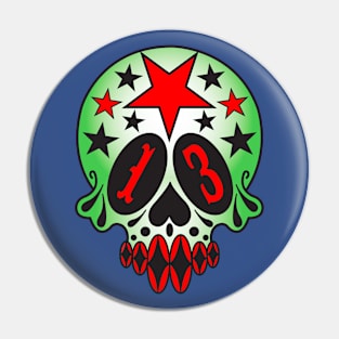 13 Sugar Skull Pin