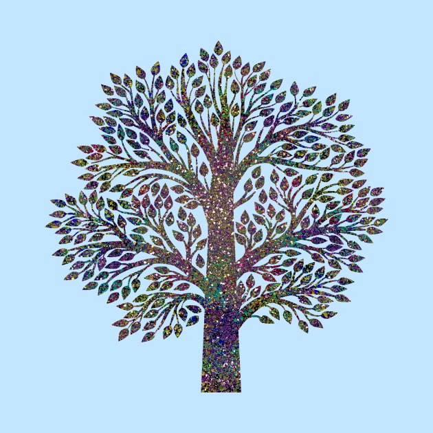 Glam Rainbow Metallic Tree by Jane Izzy Designs