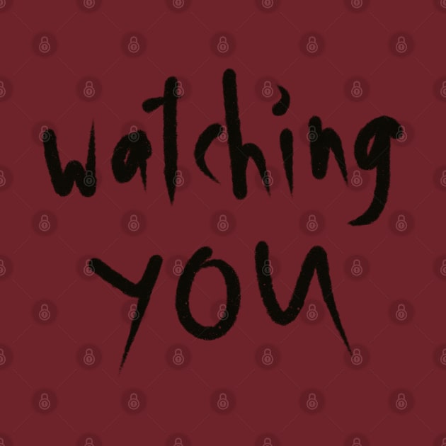 watching you. simple handwritten lettering by barbasantara