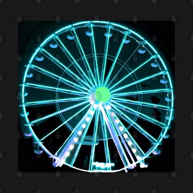 Neon ferris wheel no. 3 by asanaworld