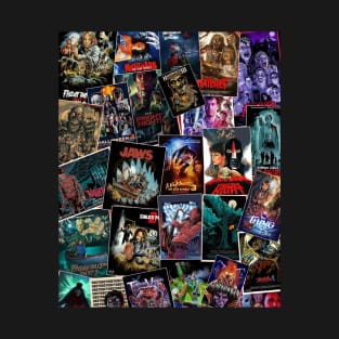 Horror Movie poster Collage T-Shirt