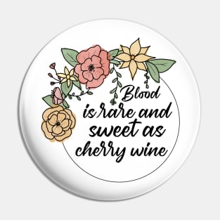 Cherry Wine Flowers Pin