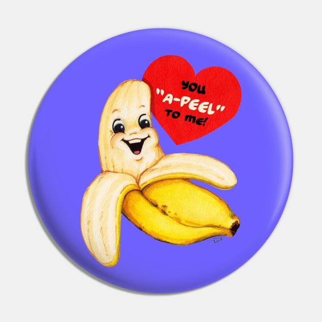 Valentine Banana Pin by KellyGilleran