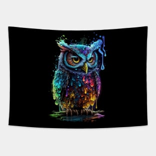 Colorful melting Owl T-Shirt Tapestry