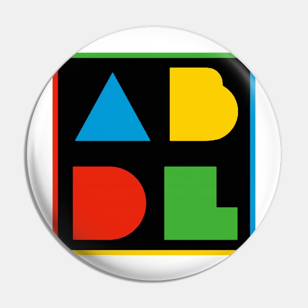 ABDL Logo Color Block - Black Pin by DiaperedFancy