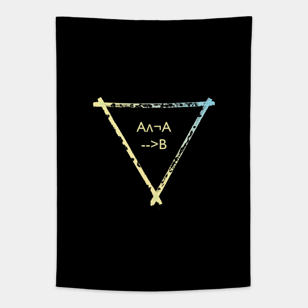 Logic and triangle Tapestry by Blacklinesw9