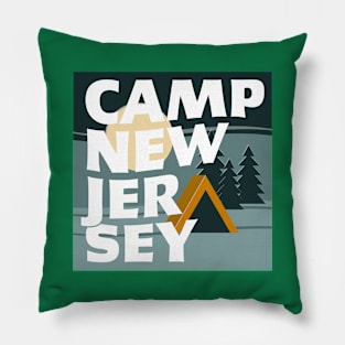 Camp New Jersey - Let's Go Camping - JerseyVibes Pillow