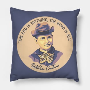 Willa Cather Portrait and Quote Pillow