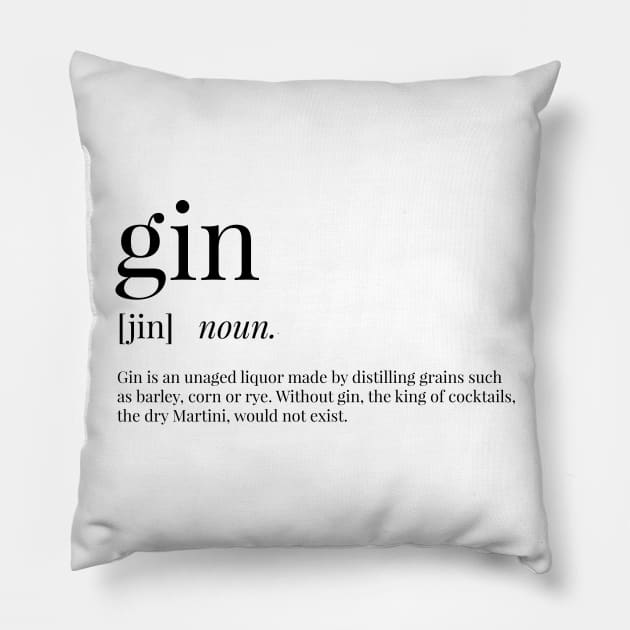 Gin Definition Pillow by definingprints