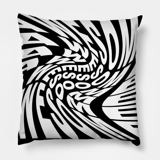 New Wave, New World Pillow by HARKO DESIGN