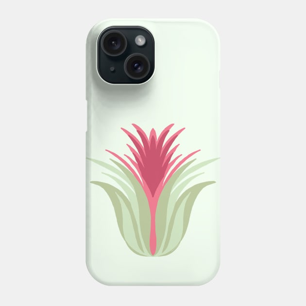 Air Plant Green and Red Tones Phone Case by Rosemarie Guieb Designs