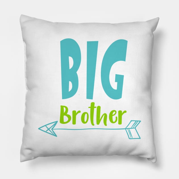 Big Brother, Older Brother, Arrow, Sibling, Family Pillow by Jelena Dunčević