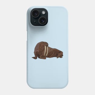 Walrus cartoon illustration Phone Case