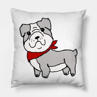 Bulldog Cartoon Pillow