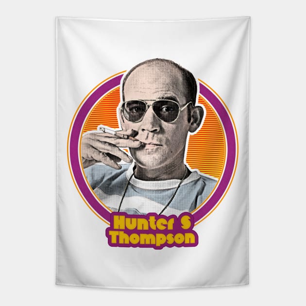 Hunter S Thompson // Retro Styled Fan Art Design Tapestry by DankFutura