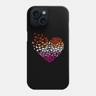 Lesbian Butterflies Heart Phone Case