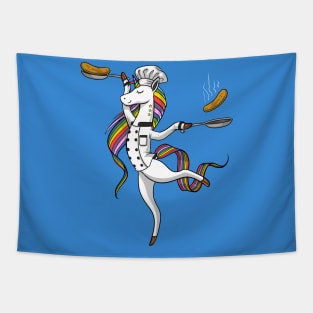 Unicorn Chef Cooking Tapestry