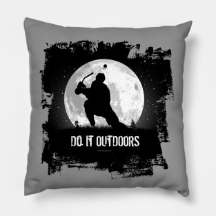 Do It Outdoors - pond hockey Pillow