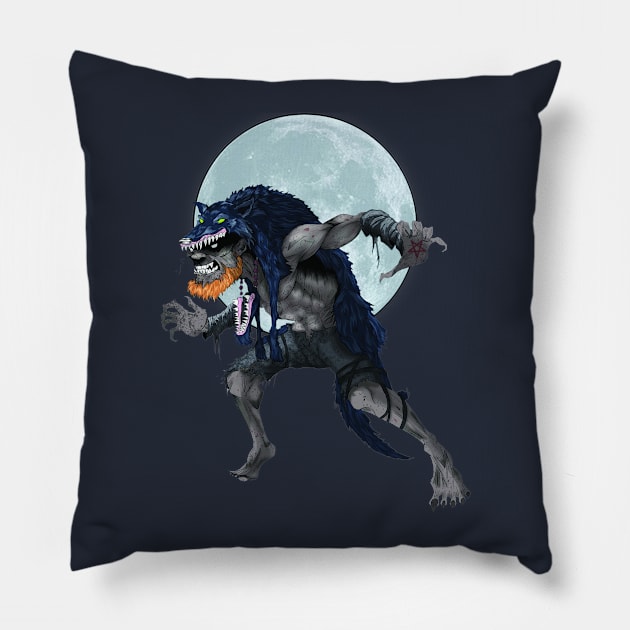 Wolfman Pillow by seansweeney