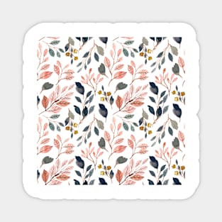 Cute Fall Leaves Pattern Magnet