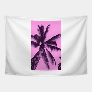 Pink Palm Beach Tree Tapestry