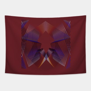 Geometric lineart galaxy purple Tapestry