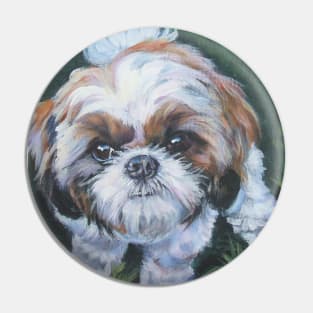 Shih Tzu Fine Art Painting Pin