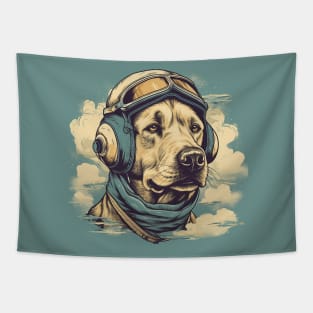 Aviator dog Tapestry