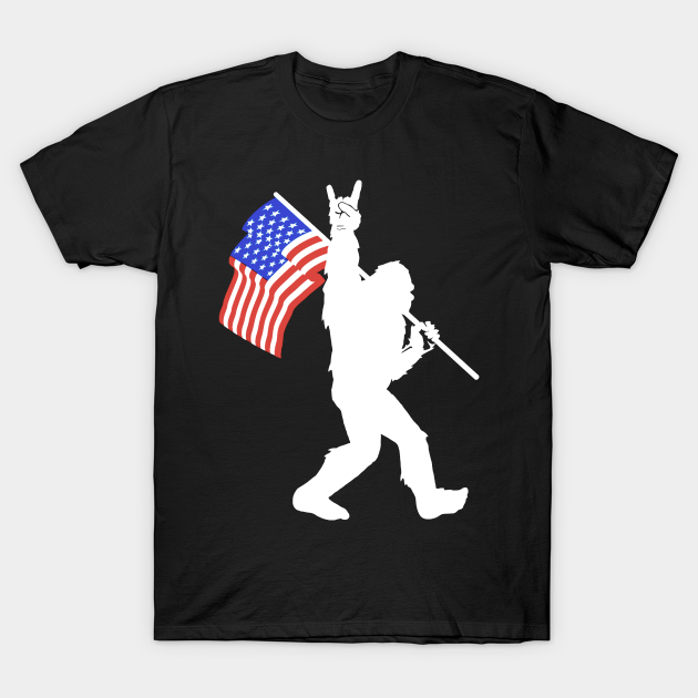 American Flag Bigfoot - Bigfoot - T-Shirt