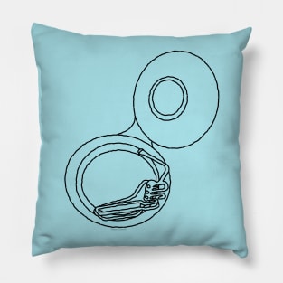 Rough Tuba Drawing Pillow