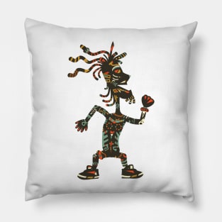 African tribal party man dancing Pillow