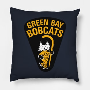 Classic Green Bay Bobcats Hockey Pillow