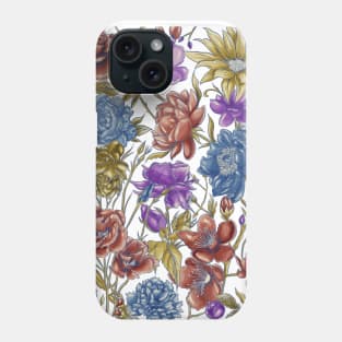 Watercolor blooming flowers Phone Case